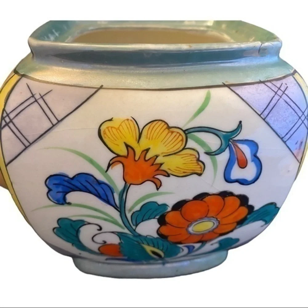 Vintage Flower Design Lusterware Teapot
